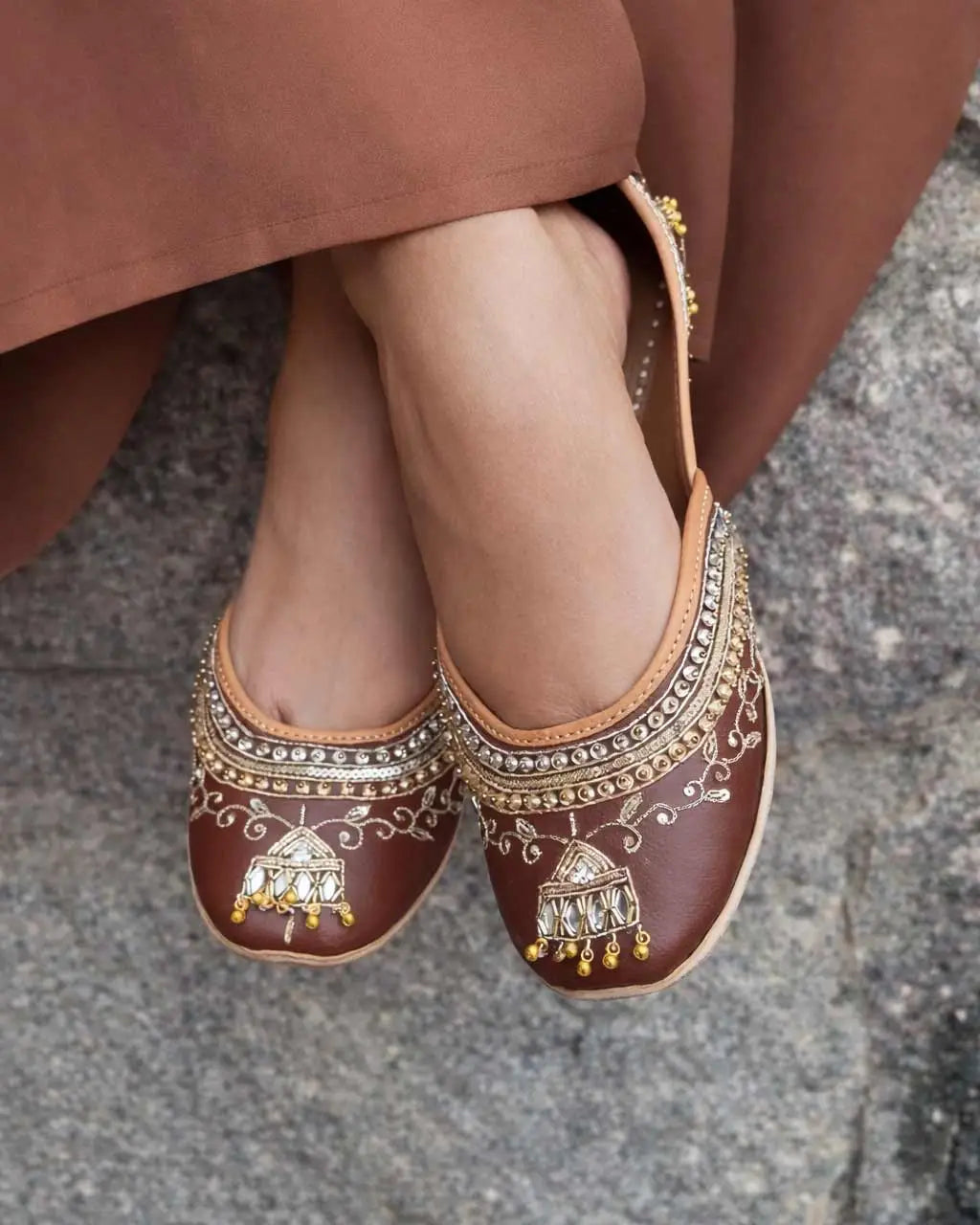 Mehfil Brown Jutti