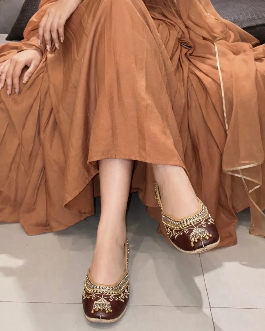 Mehfil Brown Jutti