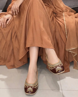 Mehfil Brown Jutti