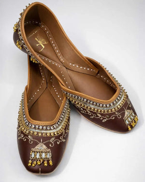 Mehfil Brown Jutti