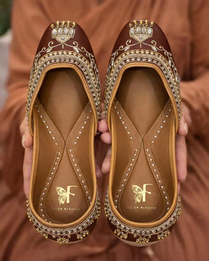 Mehfil Brown Jutti